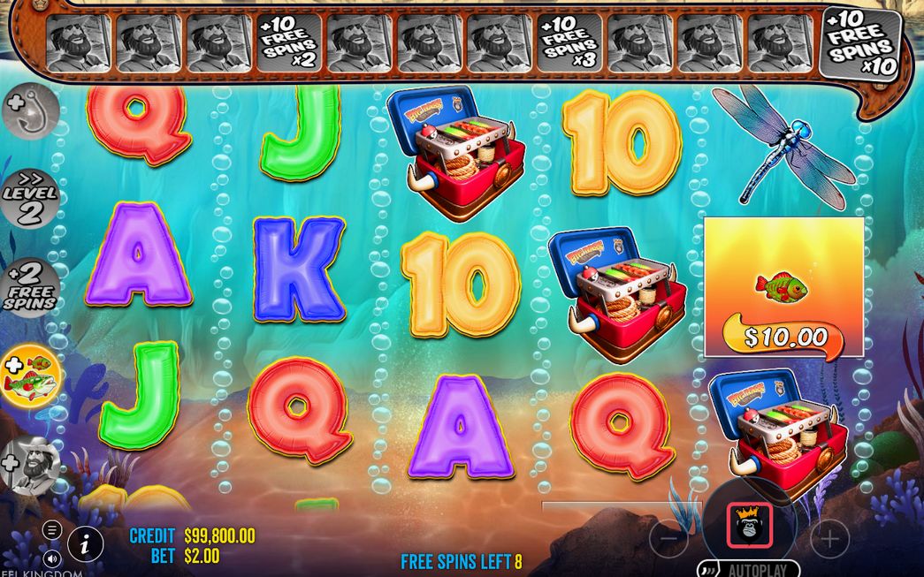 Poissons à valeur MONEY collectés pendant les Free Spins